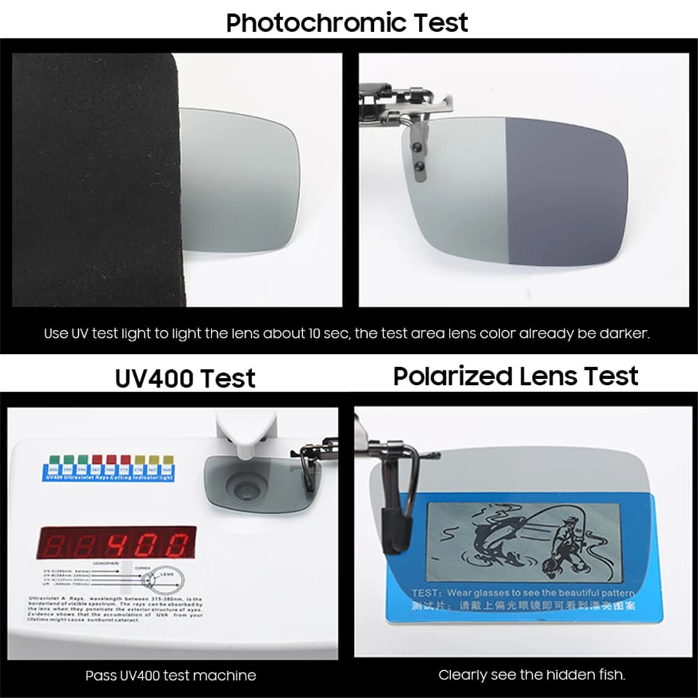ClipVue Polarized Flip-Up Clip-On Sunglasses for Prescription Glasses