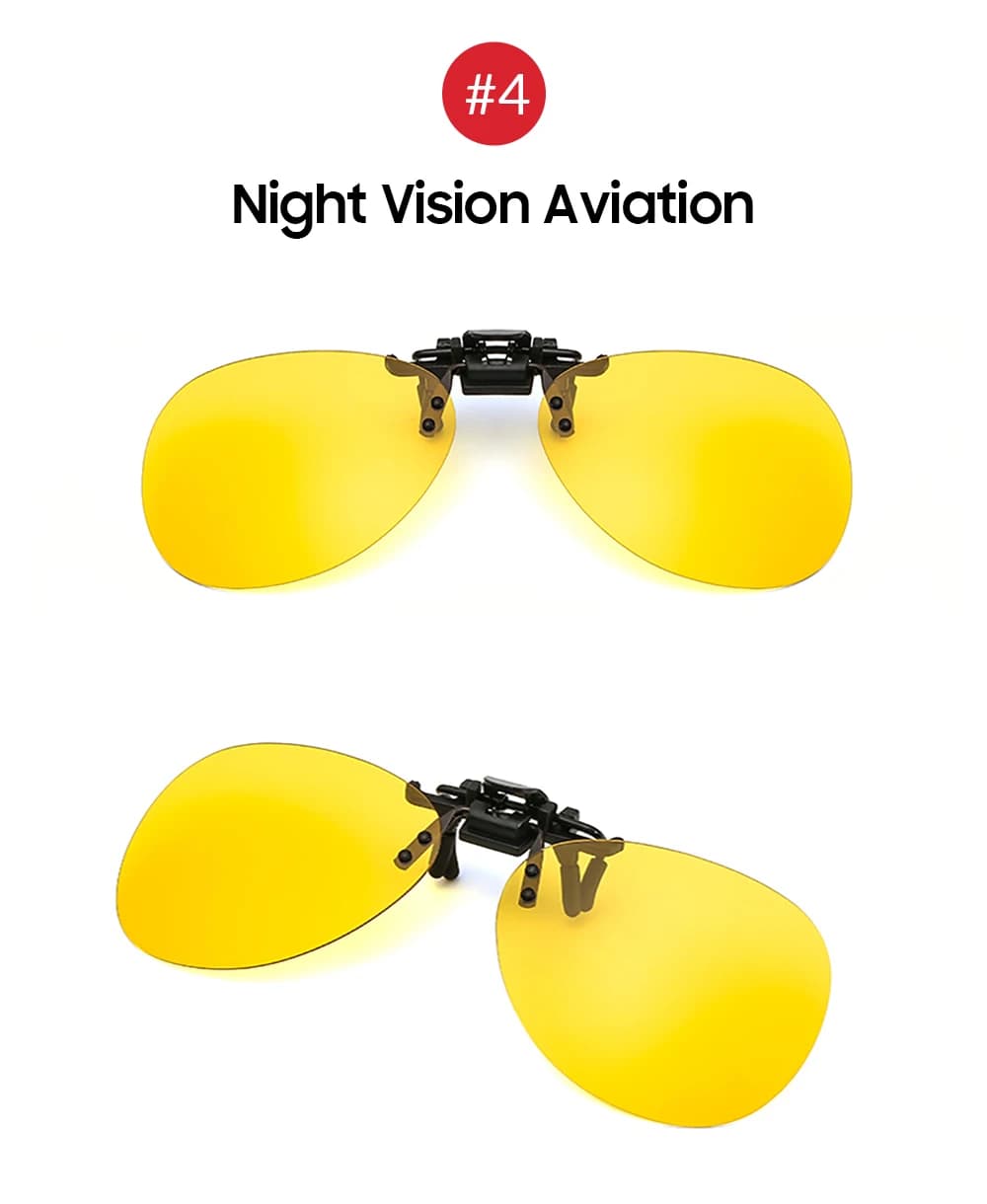 ClipVue Polarized Flip-Up Clip-On Sunglasses for Prescription Glasses