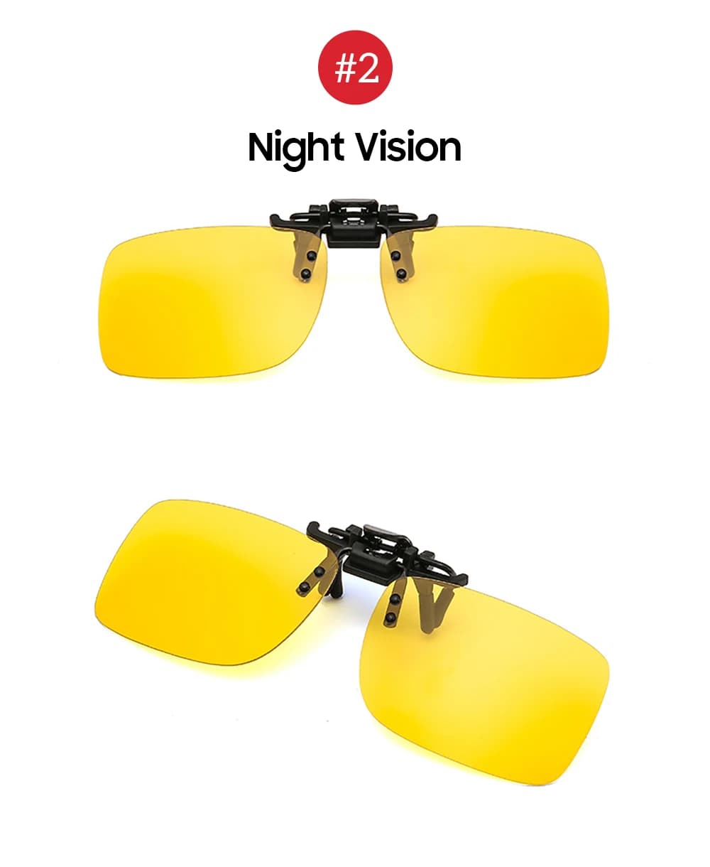 ClipVue Polarized Flip-Up Clip-On Sunglasses for Prescription Glasses
