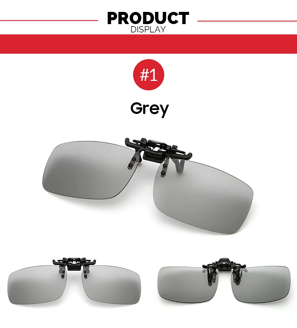 ClipVue Polarized Flip-Up Clip-On Sunglasses for Prescription Glasses