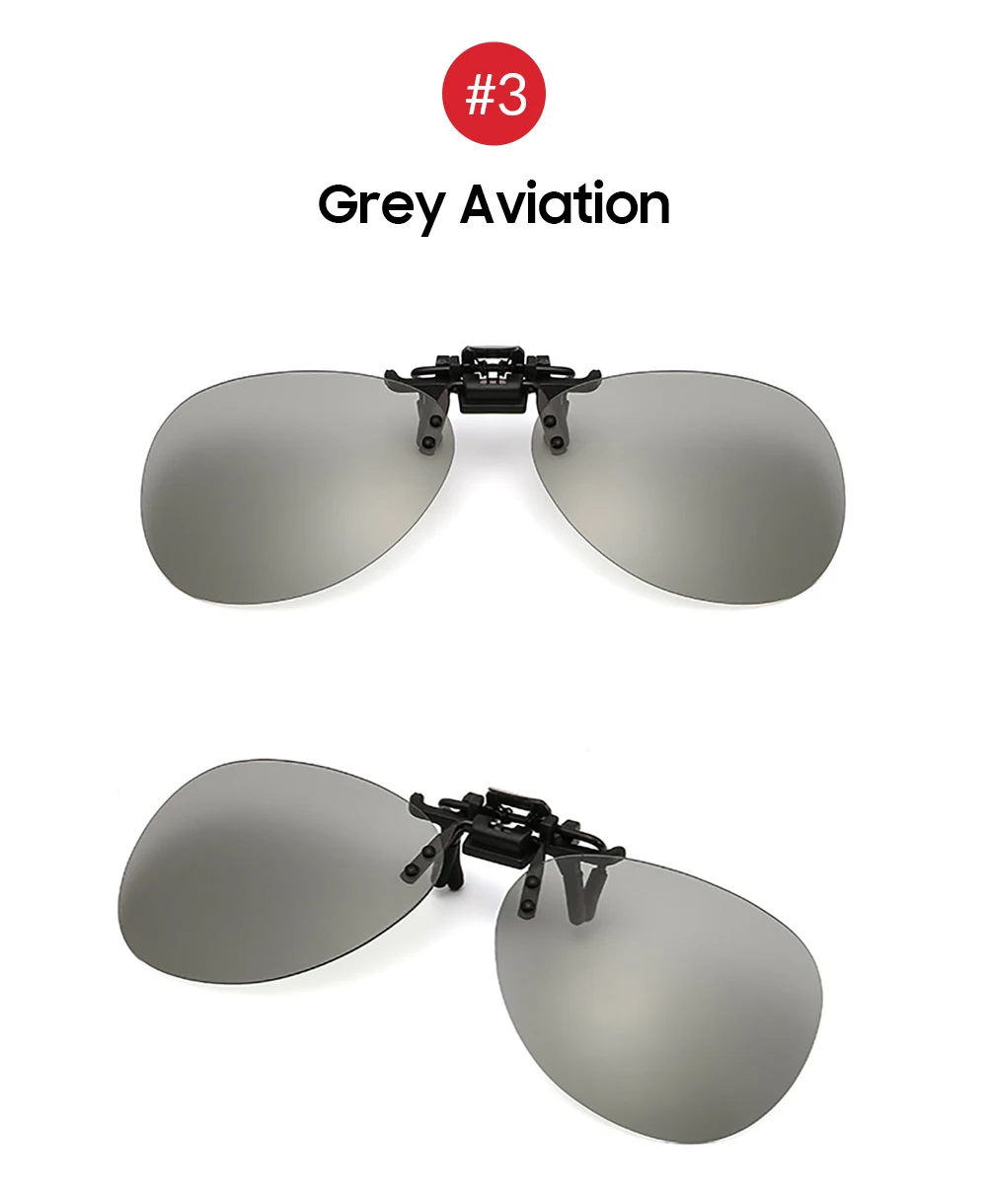 ClipVue Polarized Flip-Up Clip-On Sunglasses for Prescription Glasses