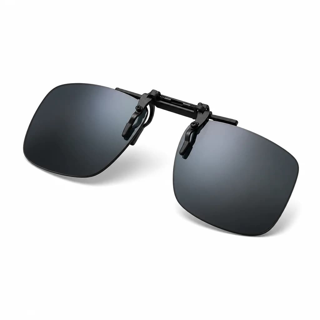 ClipVue polarized flip-up clip-on sunglasses in black